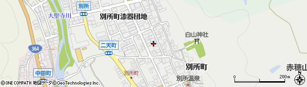 石川県加賀市別所町漆器団地2周辺の地図