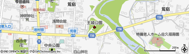 王城公園周辺の地図