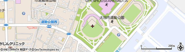 太田市運動公園野球場周辺の地図