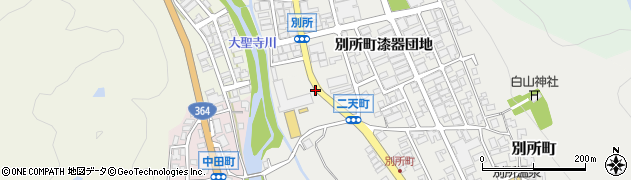石川県加賀市山中温泉二天町（ホ）周辺の地図