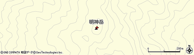 明神岳周辺の地図