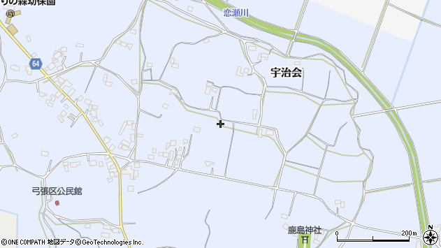 〒315-0162 茨城県石岡市宇治会の地図