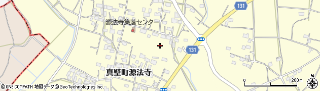 茨城県桜川市真壁町源法寺周辺の地図