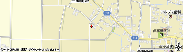 長野県安曇野市三郷明盛4017周辺の地図