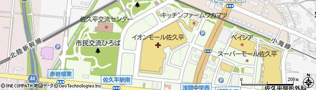 イオンモール佐久平屋上駐車場周辺の地図
