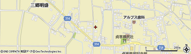 長野県安曇野市三郷明盛3412周辺の地図
