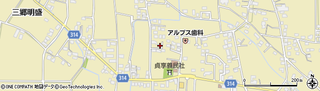 長野県安曇野市三郷明盛3337周辺の地図