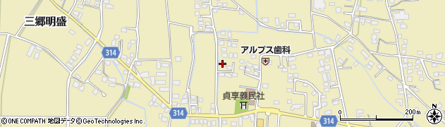 長野県安曇野市三郷明盛3338周辺の地図