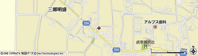 長野県安曇野市三郷明盛3405周辺の地図