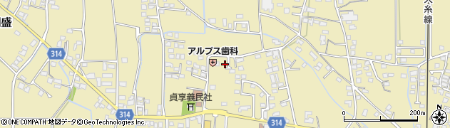 長野県安曇野市三郷明盛3085周辺の地図