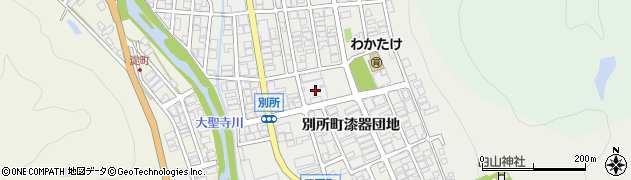 石川県加賀市別所町漆器団地12周辺の地図
