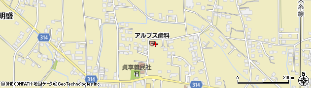 長野県安曇野市三郷明盛3086周辺の地図