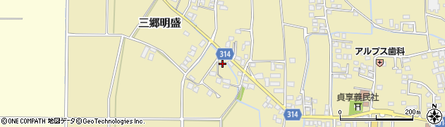 長野県安曇野市三郷明盛4008周辺の地図