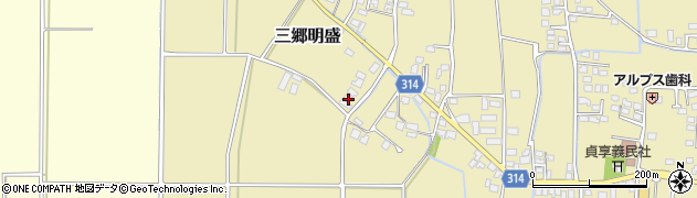 長野県安曇野市三郷明盛3997周辺の地図