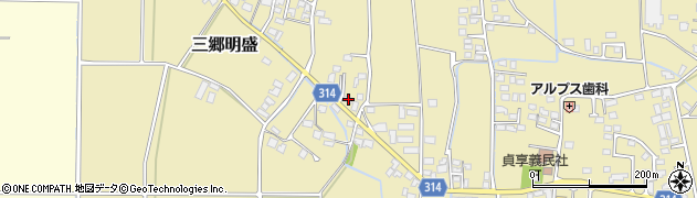 長野県安曇野市三郷明盛3391-4周辺の地図