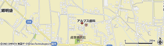 長野県安曇野市三郷明盛3342周辺の地図