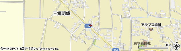 長野県安曇野市三郷明盛3397周辺の地図