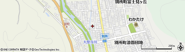 石川県加賀市別所町漆器団地21周辺の地図