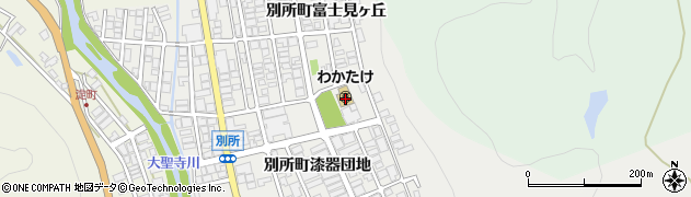 石川県加賀市別所町漆器団地10周辺の地図