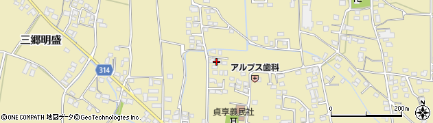 長野県安曇野市三郷明盛3345周辺の地図
