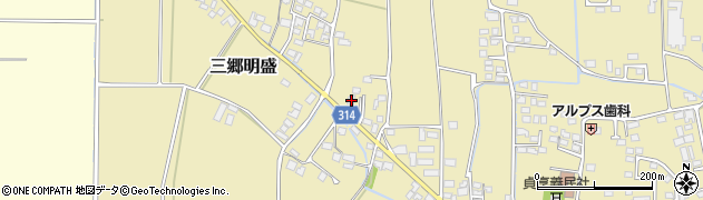 長野県安曇野市三郷明盛3395周辺の地図