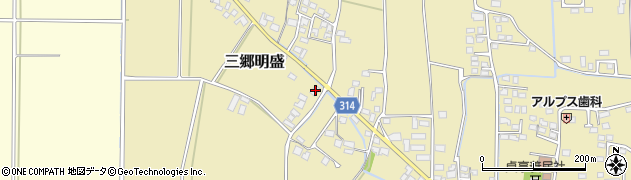 長野県安曇野市三郷明盛3998周辺の地図