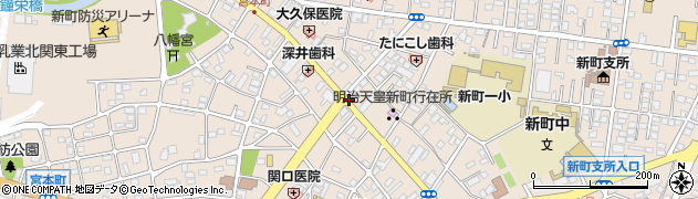 新町駅入口周辺の地図