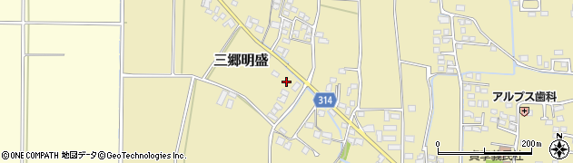 長野県安曇野市三郷明盛3993周辺の地図