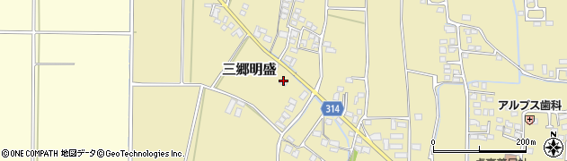 長野県安曇野市三郷明盛3992周辺の地図