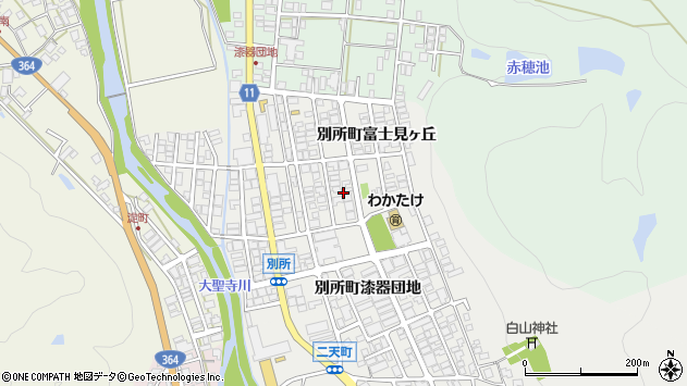 〒922-0275 石川県加賀市別所町富士見ケ丘の地図
