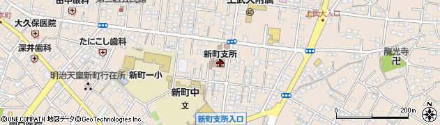 高崎市役所新町支所周辺の地図