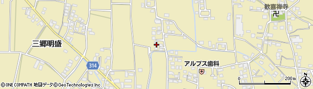 長野県安曇野市三郷明盛3355-6周辺の地図