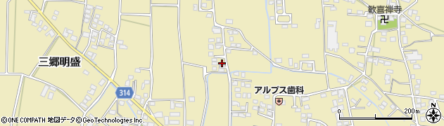 長野県安曇野市三郷明盛3355-5周辺の地図