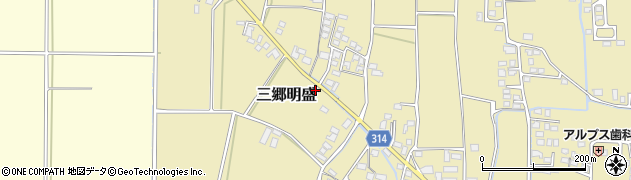 長野県安曇野市三郷明盛3990周辺の地図