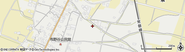 茨城県笠間市市野谷周辺の地図