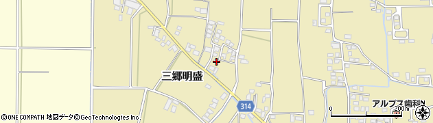 長野県安曇野市三郷明盛3452周辺の地図