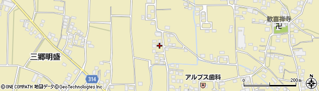 長野県安曇野市三郷明盛3354周辺の地図