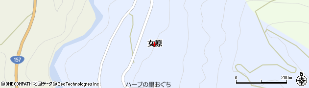 石川県白山市女原周辺の地図