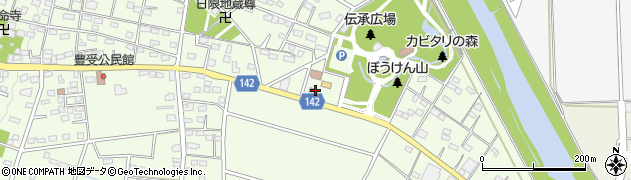 伊勢崎豊受郵便局周辺の地図