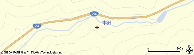 本沢周辺の地図