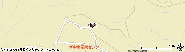 石川県白山市中宮周辺の地図