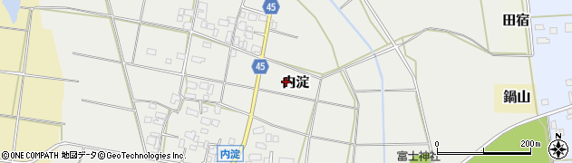 茨城県筑西市内淀周辺の地図