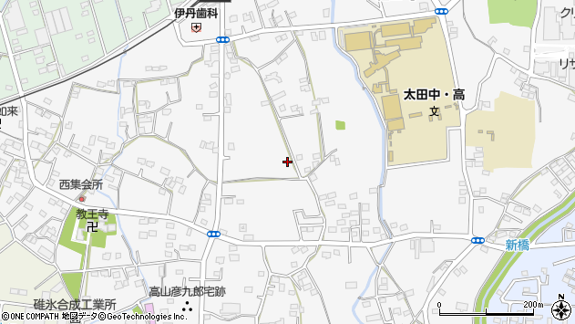 〒373-0842 群馬県太田市細谷町の地図