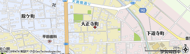群馬県伊勢崎市大正寺町周辺の地図