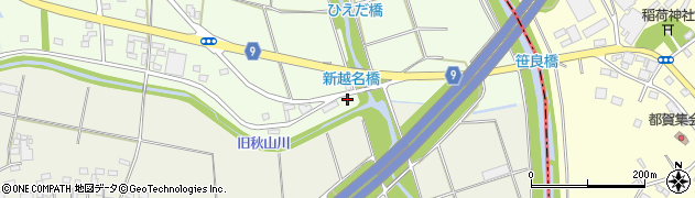 栃木県佐野市越名町14周辺の地図