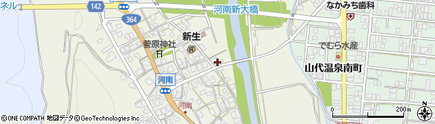 石川県加賀市河南町（ヘ）周辺の地図