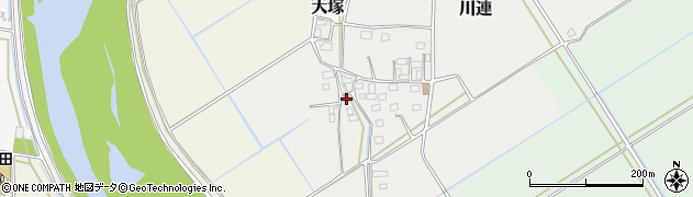 茨城県筑西市川連216周辺の地図