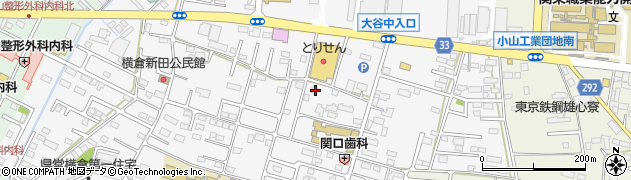 栃木県小山市横倉新田288周辺の地図