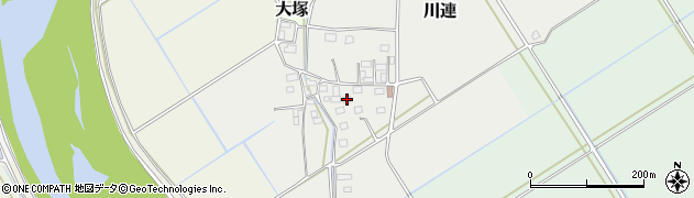 茨城県筑西市川連104周辺の地図