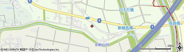 栃木県佐野市越名町96周辺の地図